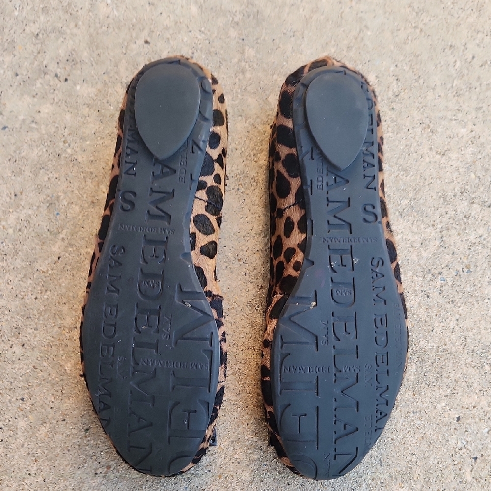 Sam Edelman Leopard-Print Crystal Toe Ballet Flats - Brown/Black - Picture 7 of 16